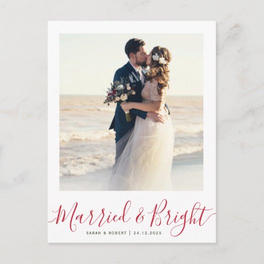 AANkondiging van de bruiloft door MARRIED & BRIGHT Briefkaart (Voorkant)