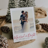 AANkondiging van de bruiloft door MARRIED & BRIGHT Briefkaart