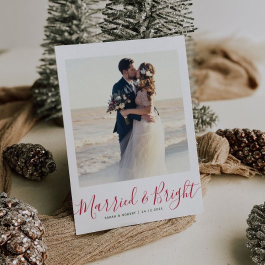 AANkondiging van de bruiloft door MARRIED & BRIGHT Briefkaart
