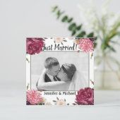 Aankondiging van de bruine bruine en roze bruiloft (Staand voorkant)