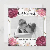 Aankondiging van de bruine bruine en roze bruiloft (Voorkant)