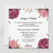 Aankondiging van de bruine bruine en roze bruiloft (Achterkant)