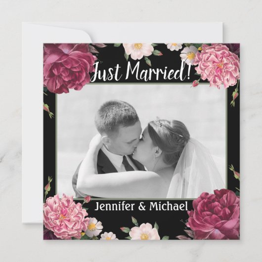 Aankondiging van de bruine bruine en roze bruiloft (Voorkant)