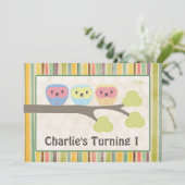 Aankondiging van de Cartoon van Cute Birthday Part (Staand voorkant)