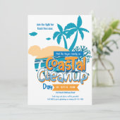 Aankondiging van de dag van de kustschoonmaak (Staand voorkant)