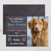 Aankondiging van de dienst Zwangerschap van Guard (Voorkant / Achterkant)