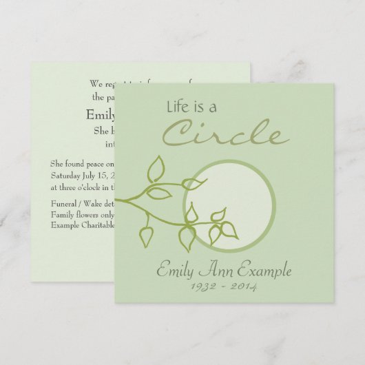  aankondiging van de dood (bladeren) (Voorkant / Achterkant)