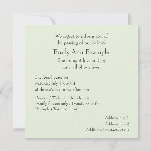  aankondiging van de dood (bladeren) (Achterkant)