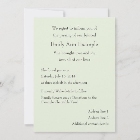  aankondiging van de dood (bladeren) (Achterkant)