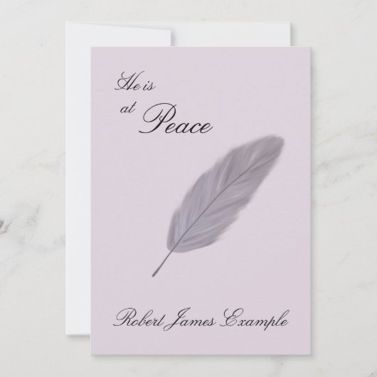 aankondiging van de dood (veer) (Voorkant)