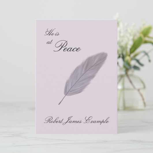 aankondiging van de dood (veer) (Staand voorkant)