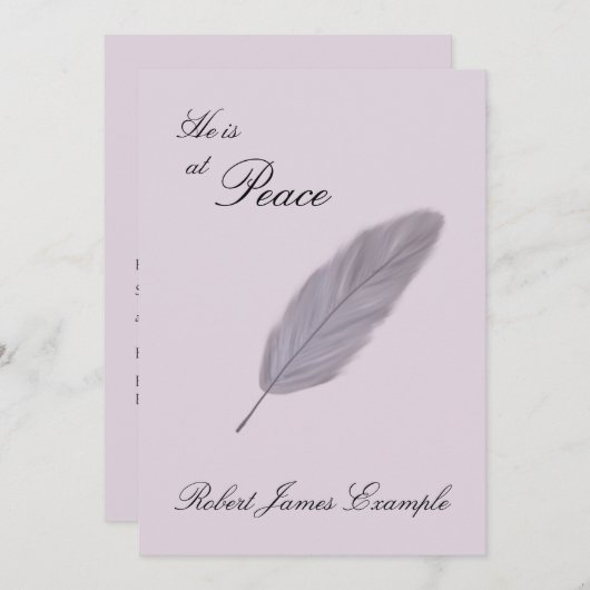  aankondiging van de dood (veer) (Voorkant / Achterkant)