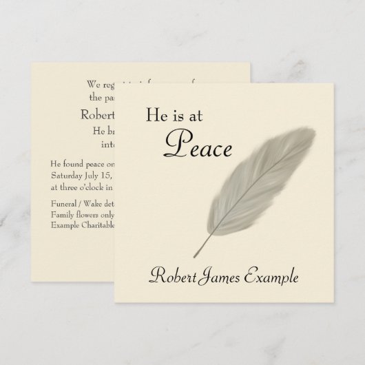  aankondiging van de dood (zand) (Voorkant / Achterkant)