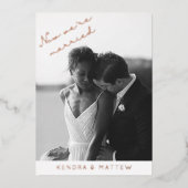 Aankondiging van de Echte Folie Modern Wedding Elo (Voorkant)