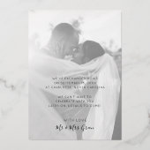 Aankondiging van de Echte Folie Modern Wedding Elo (Achterkant)