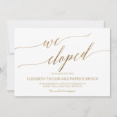 Aankondiging van de Elegant Gold Calligraphy Elope (Voorkant)
