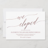 Aankondiging van de Elegant Roos Gold Elopement (Voorkant)