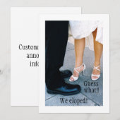 Aankondiging van de elopement (Voorkant / Achterkant)