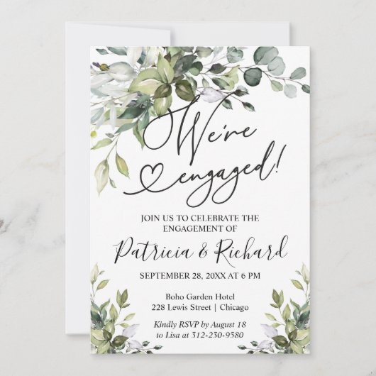 Aankondiging van de Engaged Party (Voorkant)