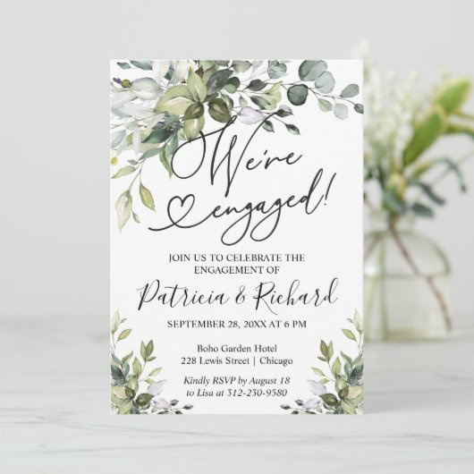 Aankondiging van de Engaged Party (Staand voorkant)