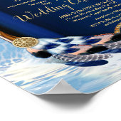 Aankondiging van de exotic Blue Parrot bruiloft Poster (Hoek)