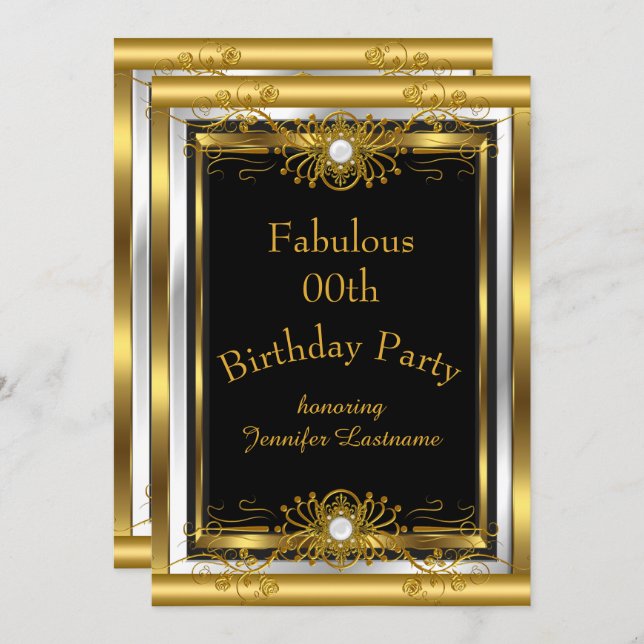 Aankondiging van de Fabulous Gold Black Birthday P (Voorkant / Achterkant)