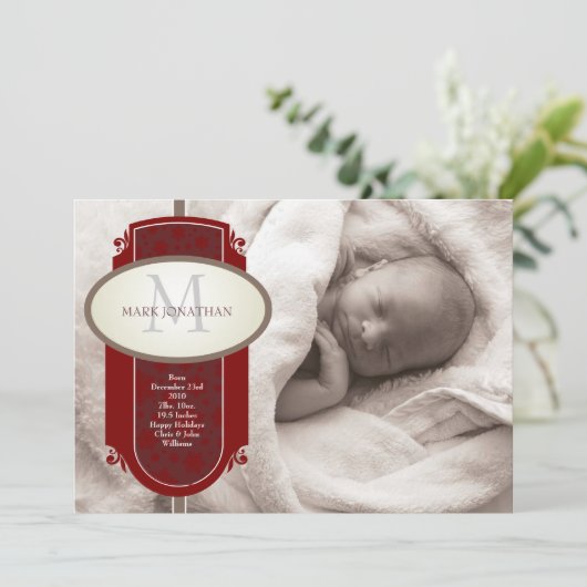 Aankondiging van de feestdag in baby (Staand voorkant)