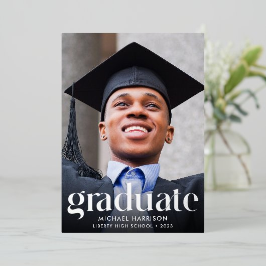 Aankondiging van de Folie van het Afstuderen van h (Staand Voorkant)