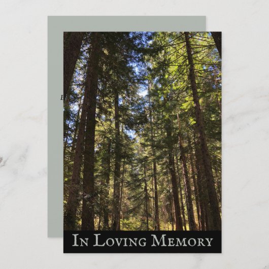 Aankondiging van de Forest Memorial Service (Voorkant / Achterkant)