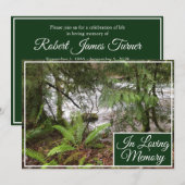 Aankondiging van de Forest River Memorial Service (Voorkant / Achterkant)