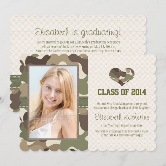 AANKONDIGING VAN DE FOTO-AFSTUDEREN VAN DE CAMOUFL (Voorkant / Achterkant)