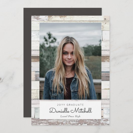 Aankondiging van de foto van Afstudeerder met druk (Voorkant / Achterkant)