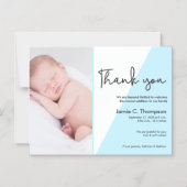 Aankondiging van de foto van de moderne blauwe bab (Voorkant)