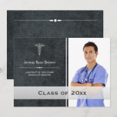 Aankondiging van de foto van het medisch Afstudere (Voorkant / Achterkant)