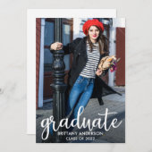 Aankondiging van de Foto van het moderne Afstudere (Voorkant / Achterkant)