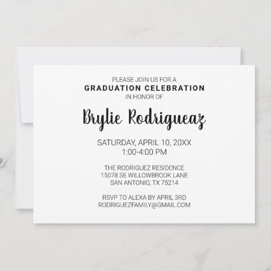 Aankondiging van de Foto van het moderne Afstudere (Achterkant)