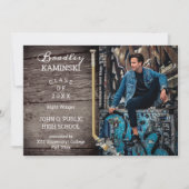 Aankondiging van de Foto van Hockey Player-Afstude (Voorkant)