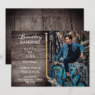 Aankondiging van de Foto van Hockey Player-Afstude