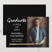 Aankondiging van de Foto van Hockey Player-Afstude (Voorkant / Achterkant)