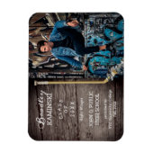 Aankondiging van de Foto van Hockey Player-Afstude Magneet (Verticaal)