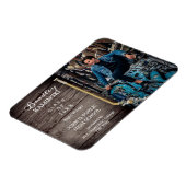 Aankondiging van de Foto van Hockey Player-Afstude Magneet (Linkerzijde)