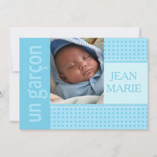Aankondiging van de Franse Baby Boy Birth
