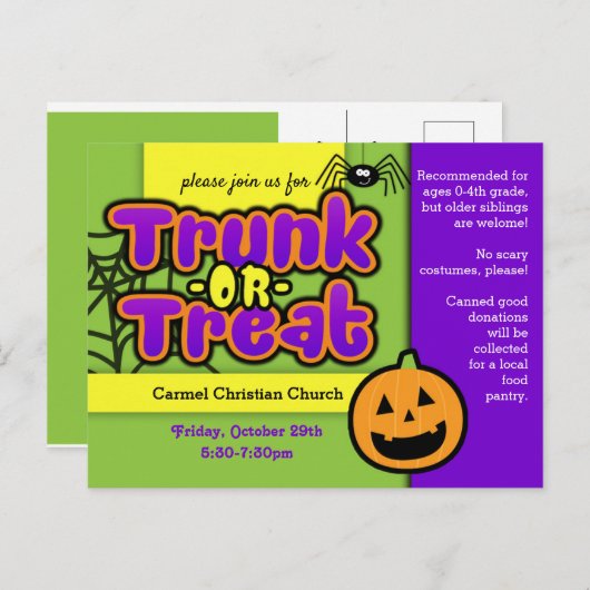 Aankondiging van de Gebeurtenis van het Briefkaart (Voorkant / Achterkant)