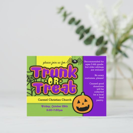 Aankondiging van de Gebeurtenis van het Briefkaart (Staand voorkant)