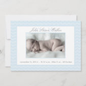 Aankondiging van de geboorte Blue and White Chevro (Voorkant)