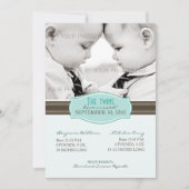 Aankondiging van de geboorte Elegant Twins: Aqua B (Voorkant)