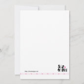 Aankondiging van de geboorte Panda - Roze (Achterkant)