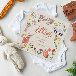 Aankondiging van de geboorte tot schattige houten 