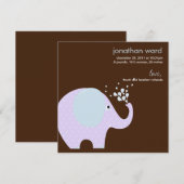 Aankondiging van de geboorte van baby Elephant (Voorkant / Achterkant)