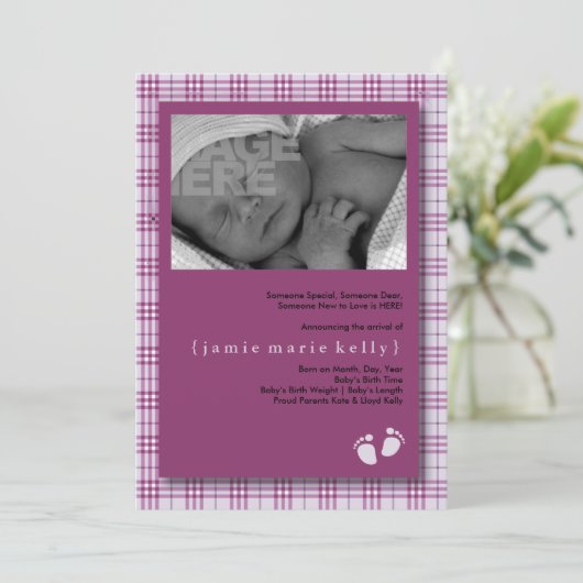 Aankondiging van de geboorte van baby - Licht Paar (Staand voorkant)